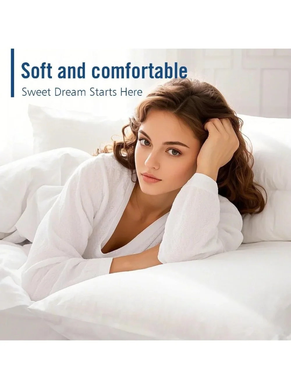 〽️Luxury Hotel Pillows for Sleeping 2 Pack Bed Pillows Standard Size Set of 2